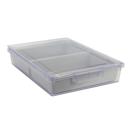 Bin, Tray, Tote, Clear, High Impact Polystyrene, 12.25 In W, 3 In H